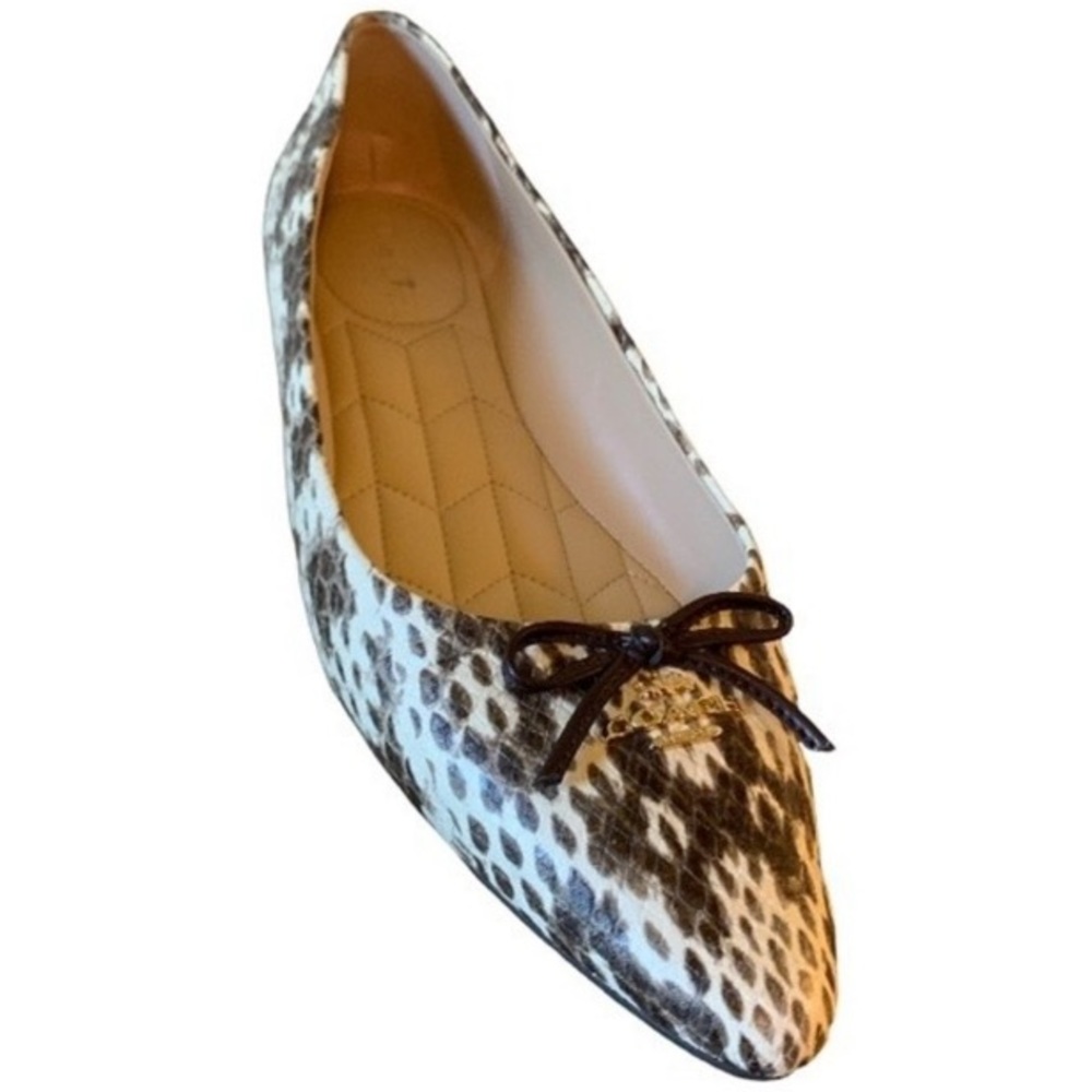 Coach Annabel Snake Print Pointed Toe Ballet Flats Sz 6.5 New! - Picture 11 of 13